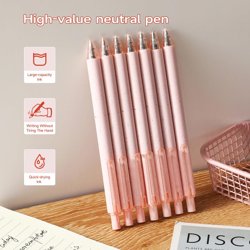 RIANCY Premium Pink Gel Pens - Smooth Writing, Quick Dry, Set of 12 - Ideal for Journaling, Note-Taking, Art Supplies - Image 5